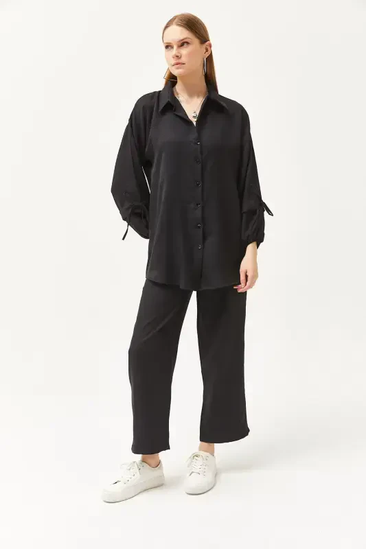Women Black Set Linen Suit TAL-00000001 - 2