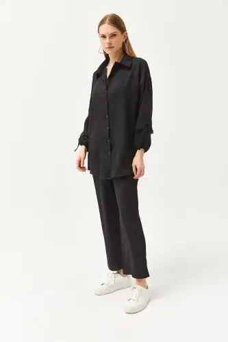 Women Black Set Linen Suit TAL-00000001 - 3