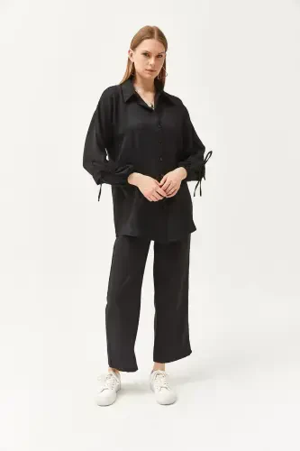 Women Black Set Linen Suit TAL-00000001 - 5