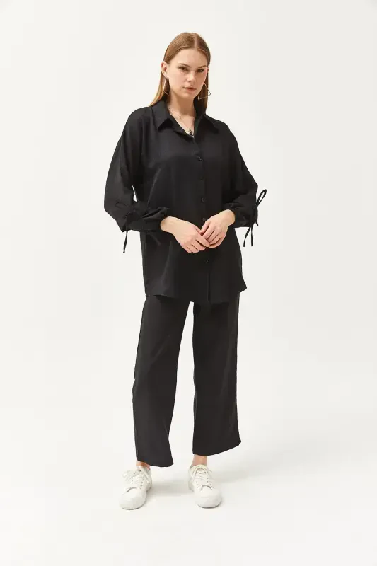 Women Black Set Linen Suit TAL-00000001 - 5