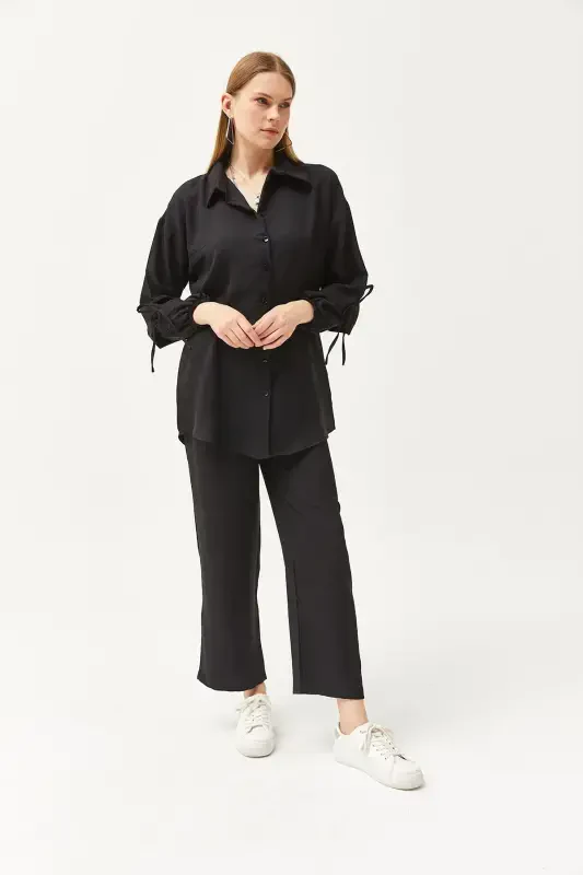 Women Black Set Linen Suit TAL-00000001 - 6