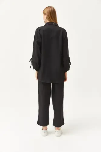 Women Black Set Linen Suit TAL-00000001 - 7