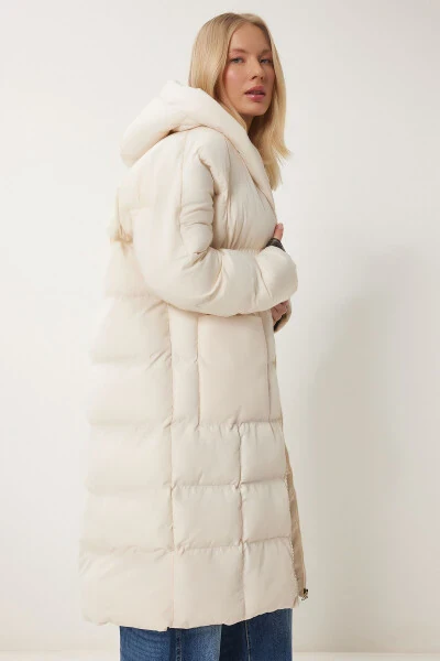 Women Bone Hooded Oversize Long Puffer Coat NT00428 - 5