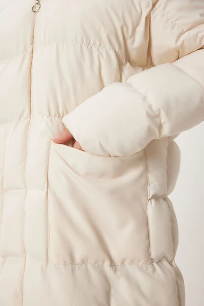 Women Bone Hooded Oversize Long Puffer Coat NT00428 - 6