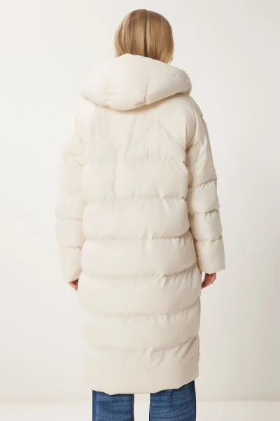 Women Bone Hooded Oversize Long Puffer Coat NT00428 - 8
