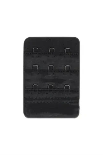 Women Bra Extension Hook 3 Hook Clasp Black 3 Pcs Set Bra Extender - 3