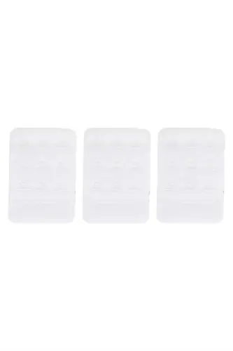 Women Bra Extension Hook 3 Hooks Clasp White 3 Pcs Set Bra Extender - 1