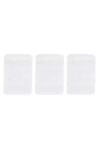 Women Bra Extension Hook 3 Hooks Clasp White 3 Pcs Set Bra Extender - 1