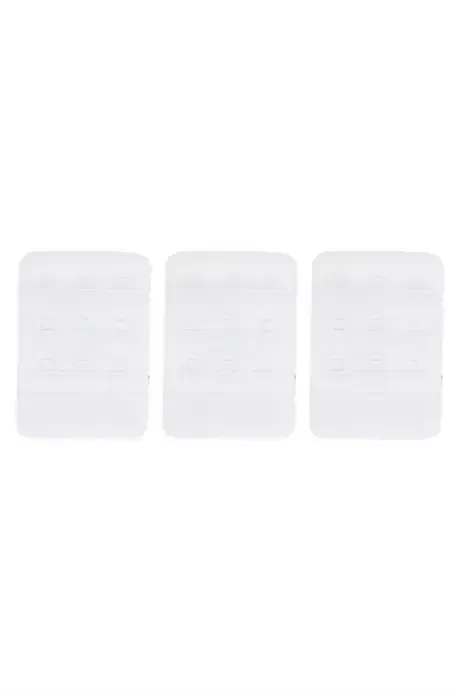 Women Bra Extension Hook 3 Hooks Clasp White 3 Pcs Set Bra Extender - 1