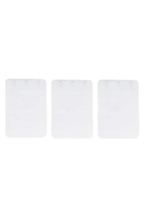 Women Bra Extension Hook 3 Hooks Clasp White 3 Pcs Set Bra Extender - 2