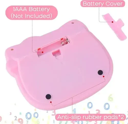 Women Calculators,Desktop Calculator 12 Digit with Large LCD Display and Sensitive Button, Solar and Battery Dual Power, Standard Function for Office, Home, School (Pink+Pink) - 6