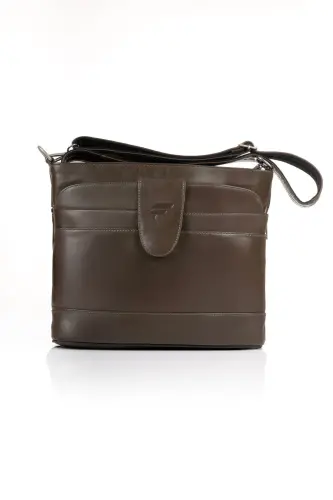 Women Crossbody Khaki Green Genuine Leather Crossbody Messenger Bag-green - 3
