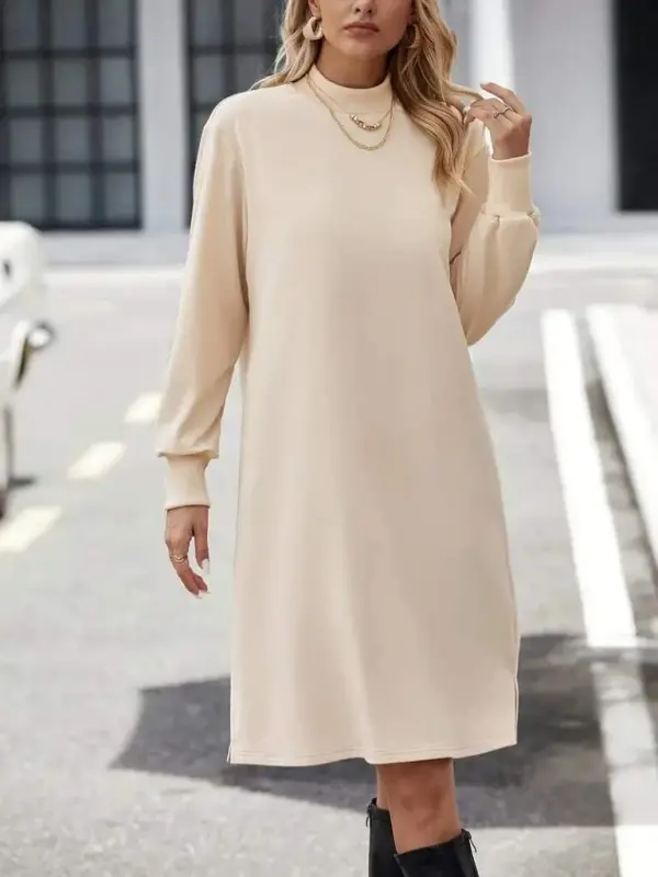 Women Long Sleeve Turtleneck Short Fleece Lined Wetsuit - 1