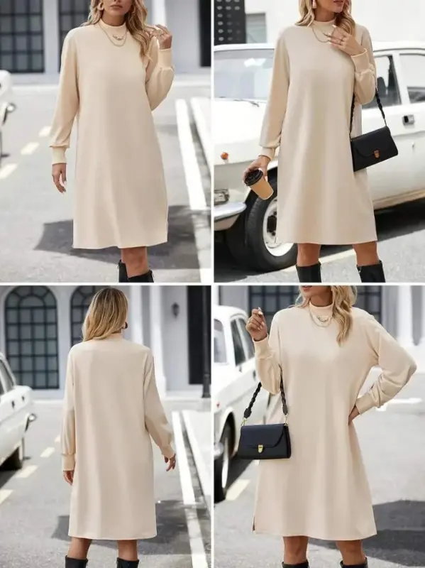 Women Long Sleeve Turtleneck Short Fleece Lined Wetsuit - 6