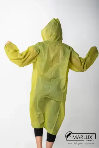 Women Men Raincoat Hooded Snap Eva Khaki Raincoat M21mrc881r06-Khaki - 7