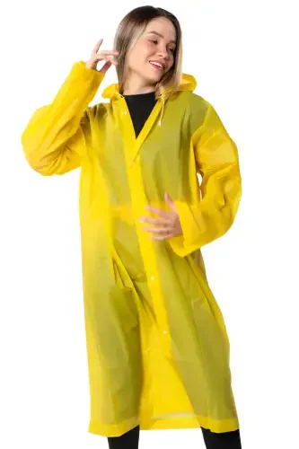 Women Men Raincoat Hooded Snap Eva Yellow Raincoat Bymmrc881r01-Yellow - BY MARINE (1)