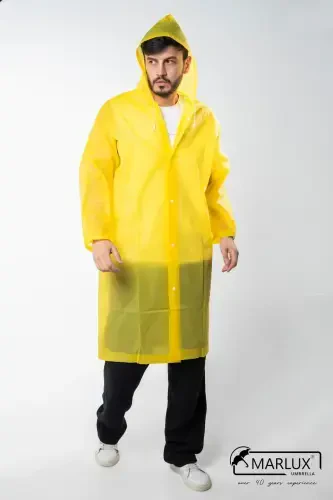 Women Men Raincoat Hooded Snap Eva Yellow Raincoat M21mrc881r01-Yellow - MARLUX (1)