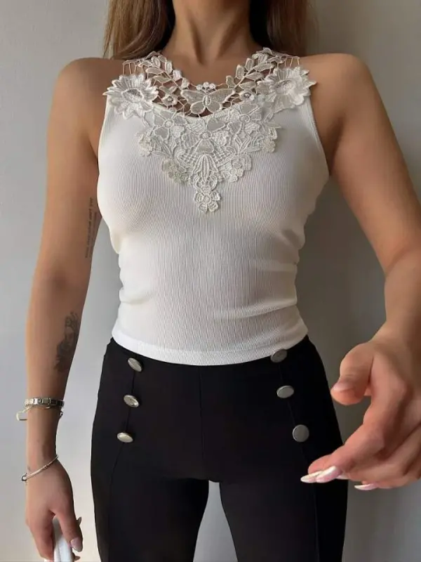 Women Ottoman Fabric Lace Detailed Blouse - 2