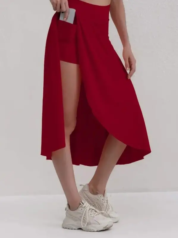 Women Pocket Detail Tights Sandy Skirt - 2