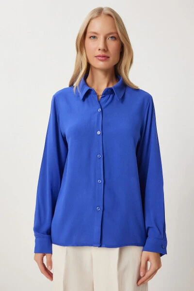 Women Purple Relaxed Fit Viscose Shirt TO00153-Purple - 5