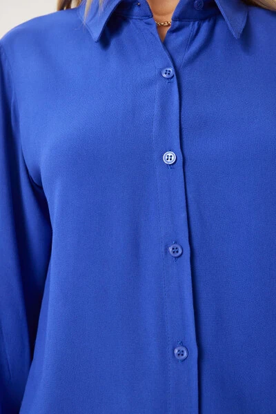 Women Purple Relaxed Fit Viscose Shirt TO00153-Purple - 6