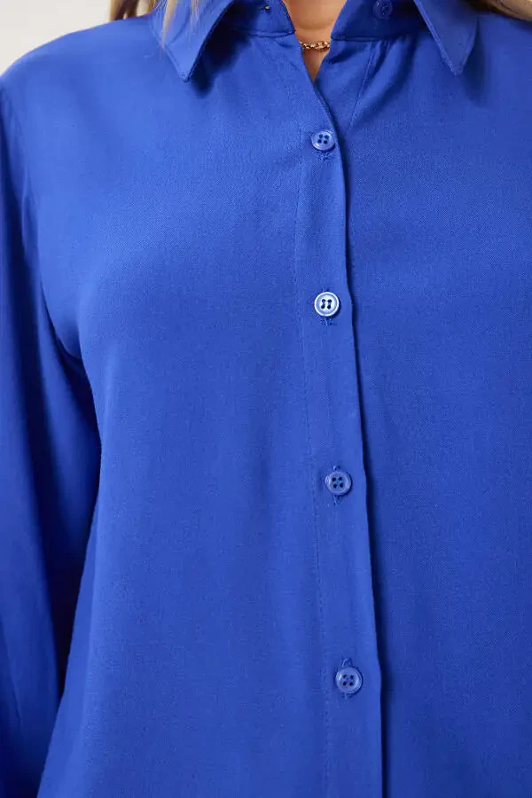 Women Purple Relaxed Fit Viscose Shirt TO00153-Purple - 6