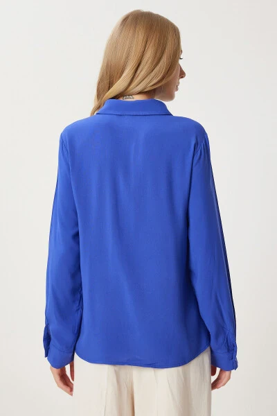 Women Purple Relaxed Fit Viscose Shirt TO00153-Purple - 7