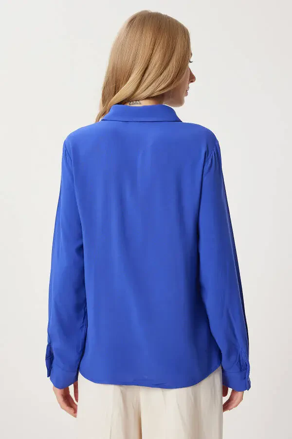 Women Purple Relaxed Fit Viscose Shirt TO00153-Purple - 7