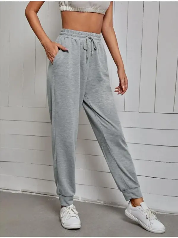 Women Regular Fit Thin Sweatpants SPR24EAK81-Gray - 1