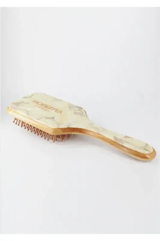 Women Roberta Lorenz Written Acetate Bamboo Hair Comb-Beige - 3