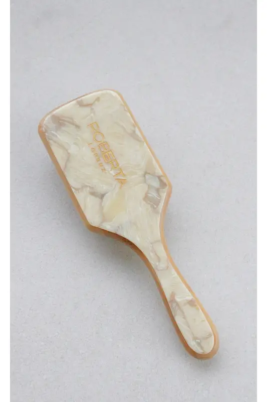Women Roberta Lorenz Written Acetate Bamboo Hair Comb-Beige - 3