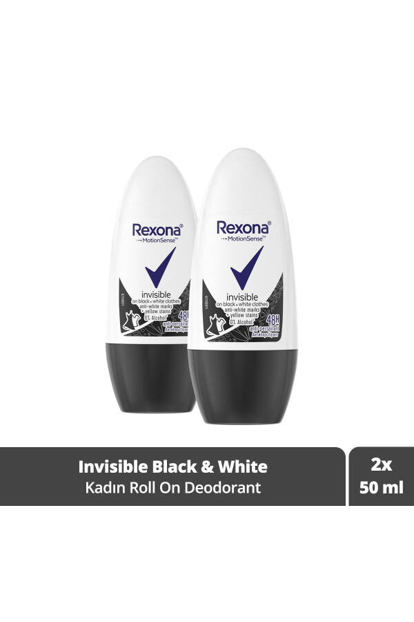 Women Roll On Deodorant Invisible On Black White Clothes 50 ml X2 Pack - 8