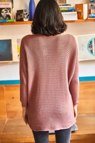 Women Rosewater Thessaloniki Oversize Knitted Sweater KZK-19000051-Rosewater - 5
