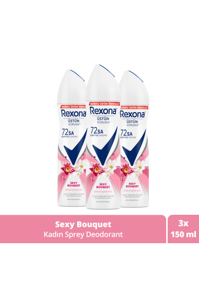 Women Spray Deodorant Sexy Bouquet 150 ml X3 - 25