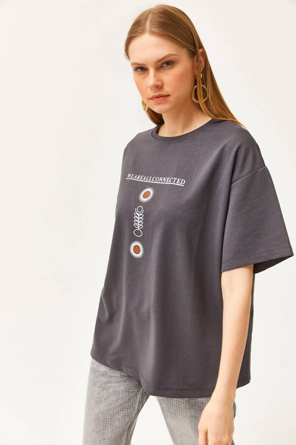 Women Symbol Charcoal Front Back Printed 2 Thread Unisex Oversized T-Shirt TSH-19000696 - 3