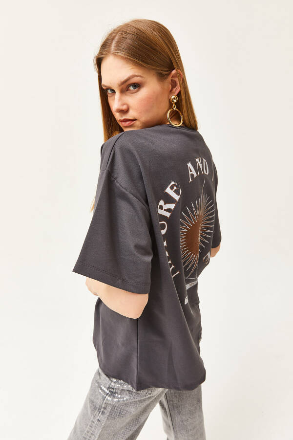 Women Symbol Charcoal Front Back Printed 2 Thread Unisex Oversized T-Shirt TSH-19000696 - 6