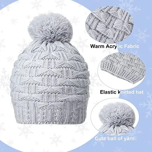 Women Winter Hats Scarf and Gloves Set for Women Including Ear Covers Cold Weather Scarves Hats Knit Beanie Scarf Glove - 4