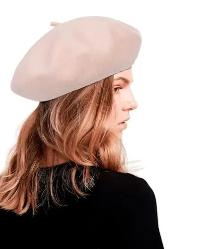 Women Wool Beret Hat, Classic French Artist Hat, Winter Warm Hat for Ladies - 1