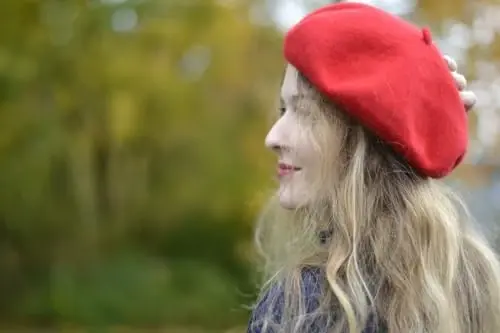 Women Wool Beret Hat, Classic French Style Artist Hat, Solid Color Chic Winter Warm Cap for Girls - 3