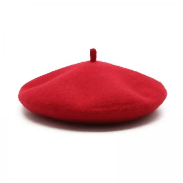Women Wool Beret Hat, Classic French Style Artist Hat, Solid Color Chic Winter Warm Cap for Girls - 4