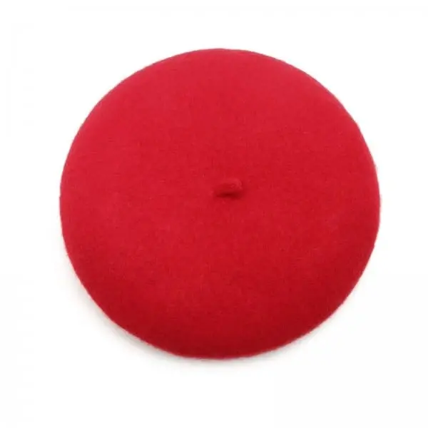 Women Wool Beret Hat, Classic French Style Artist Hat, Solid Color Chic Winter Warm Cap for Girls - 5