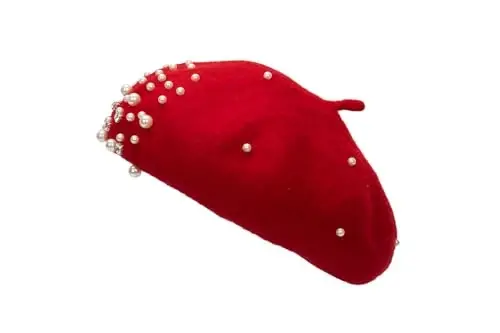Women Wool Beret Hat, Classic French Style Artist Hat, Solid Color Chic Winter Warm Cap for Girls - 4