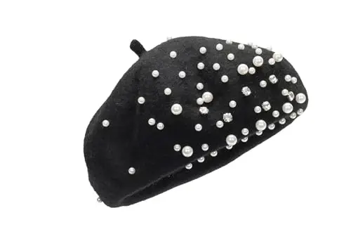 Women Wool Beret Hat, Classic French Style Artist Hat, Solid Color Chic Winter Warm Cap for Girls - WOMEN (1)