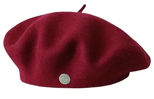 Women Wool Beret Hat Classic French Wool Hat Artist Beret Cap Winter Solid Color French Beanie Cap Hat Vintage Berets - 1