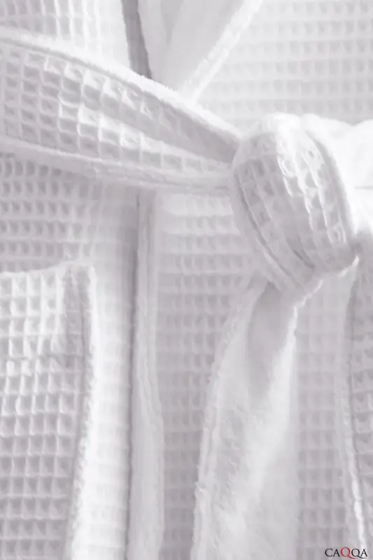 Women's 100% Cotton 4 Season White Pike Robe & Bathrobe - 6
