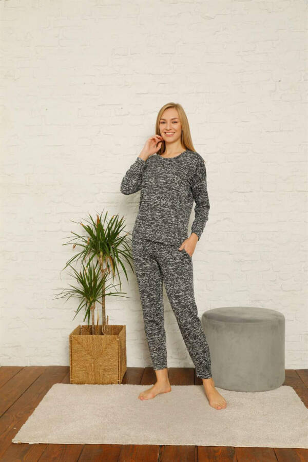 Women's 100% Cotton Jersey Winter Pajama Set 3435 - 2