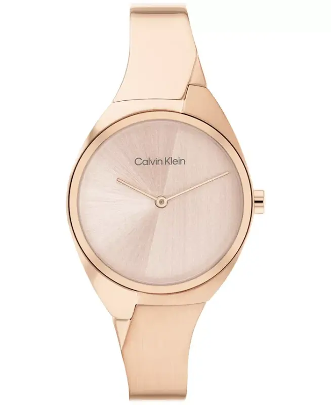 Women's 2-Hand Carnation Gold-Tone Stainless Steel Bangle Bracelet Watch 30mm-Carnation Gold - CALVIN KLEIN
