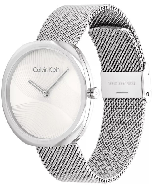 Women's 2-Hand Silver-Tone Stainless Steel Mesh Bracelet Watch 36mm Stainless Steel - 2