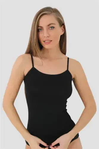 Women's 2-Pack Black Bamboo Strap Camisole - 9