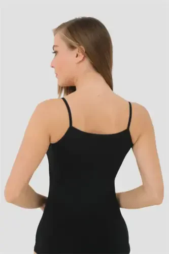 Women's 2-Pack Black Bamboo Strap Camisole - 5